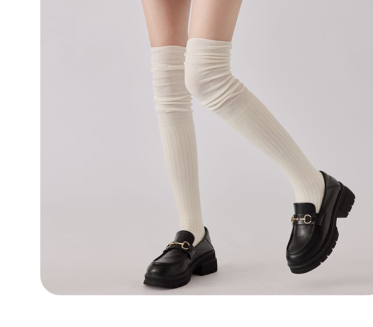 Plain Over-The-Knee Socks / Set