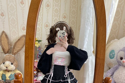 High Rise Plain Mini Tiered Skirt