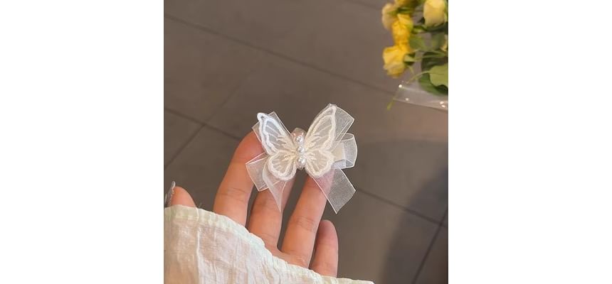 Butterfly Ribbon Mesh Hair Clip