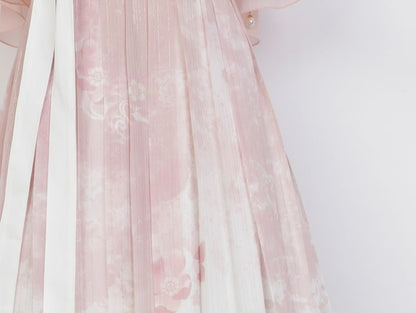 Lolita Kurzärmliges Midikleid in A-Linie mit quadratischem Ausschnitt und zweifarbigem Druck