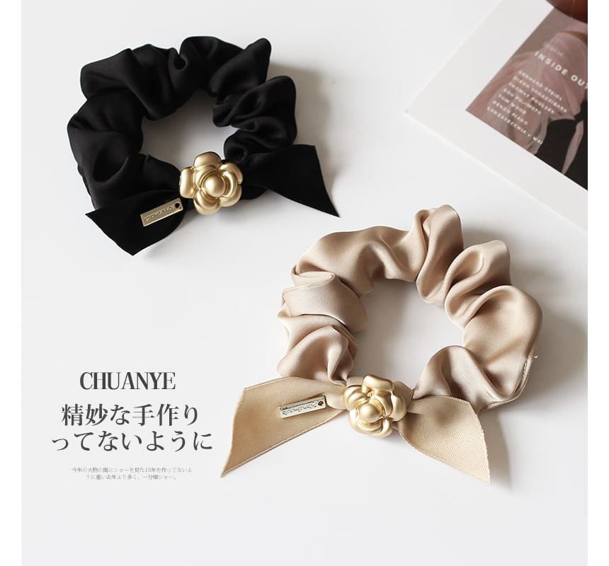 Floral Bow Scrunchie