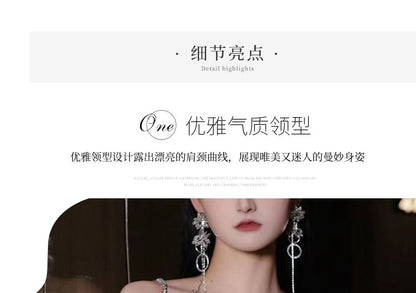 Trained Rhinestone Two Tone Mermaid Accent Sequin Gown Neckline Sweetheart Strap Back Open Spaghetti Evening