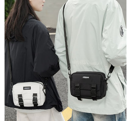 Sac bandoulière zippé avec lettrage