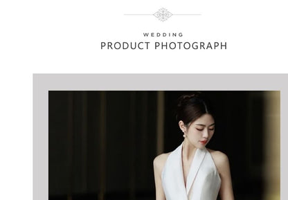 Halter Shawl Collar Plain Satin A-Line Wedding Gown