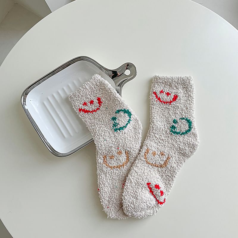 Printed Fluffy Socks