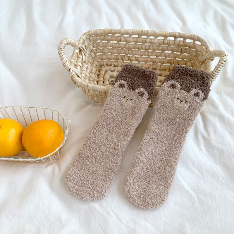 Animal Print Fluffy Socks