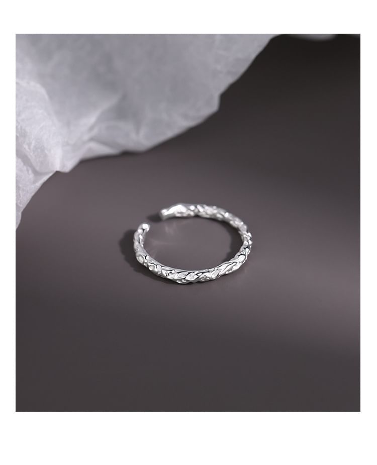 Textured Alloy Open Ring