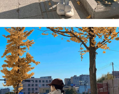 Stand Collar Plain Faux Fur Midi Button Coat