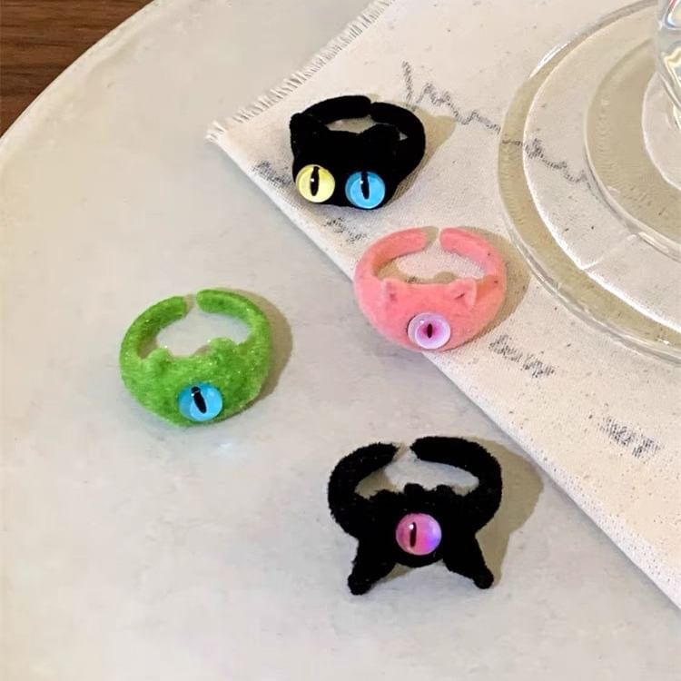 Monster Flocking Alloy Open Ring (Various Designs)