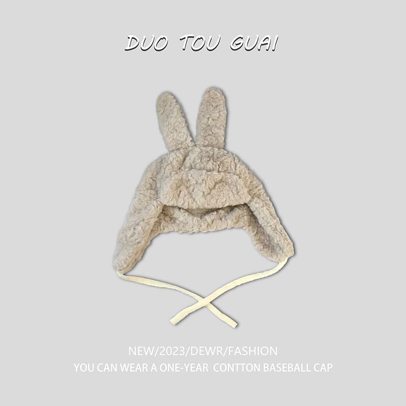 Rabbit Ear Chenille Trapper Hat
