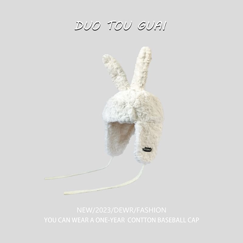 Rabbit Ear Chenille Trapper Hat