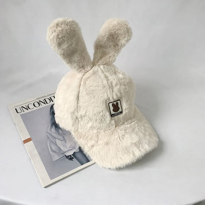 Applique Rabbit Ear Chenille Baseball Cap