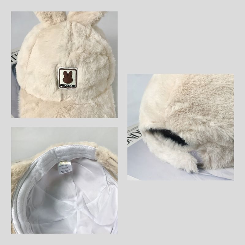 Applique Rabbit Ear Chenille Baseball Cap
