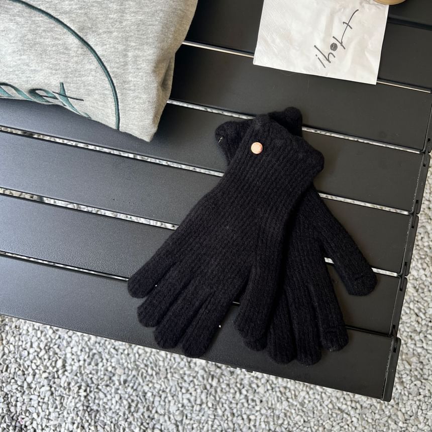 Plain Knit Gloves