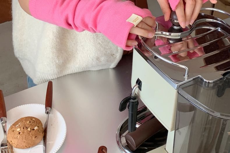 Plain Fingerless Knit Long Gloves