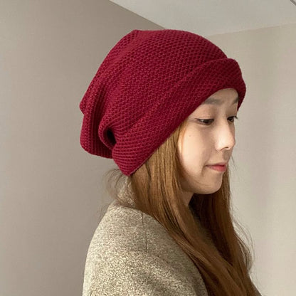 Plain Multi-Way Knit Scarf / Beanie
