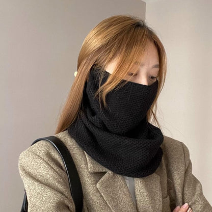 Plain Multi-Way Knit Scarf / Beanie