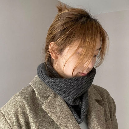 Plain Multi-Way Knit Scarf / Beanie