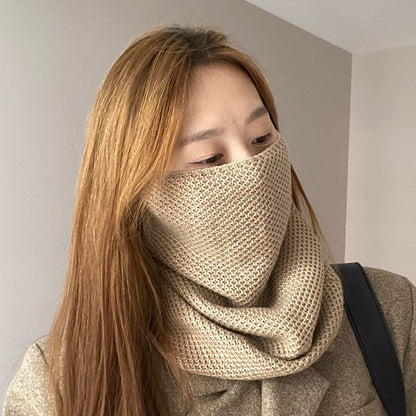 Plain Multi-Way Knit Scarf / Beanie