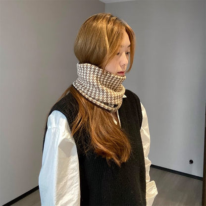 Patterned Multi-Way Knit Scarf / Beanie