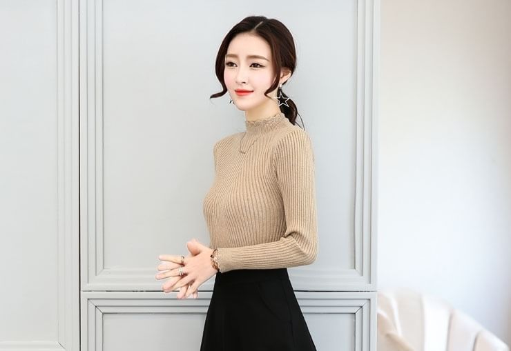 Classic High-Rise Midi A-Line Skirt