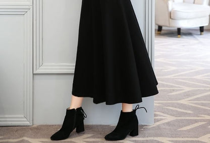 Classic High-Rise Midi A-Line Skirt