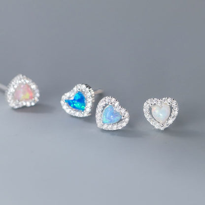 Heart Rhinestone Ear Stud