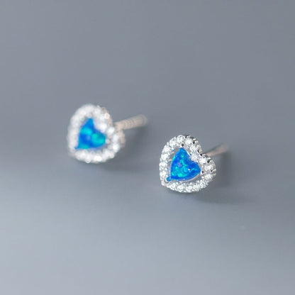 Heart Rhinestone Ear Stud