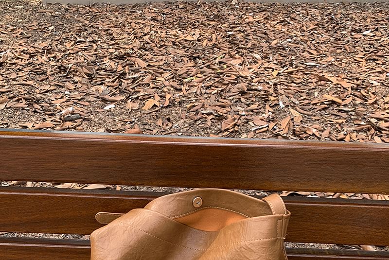 Faux Leather Plain Crossbody Bucket Bag