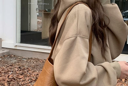 Faux Leather Plain Crossbody Bucket Bag