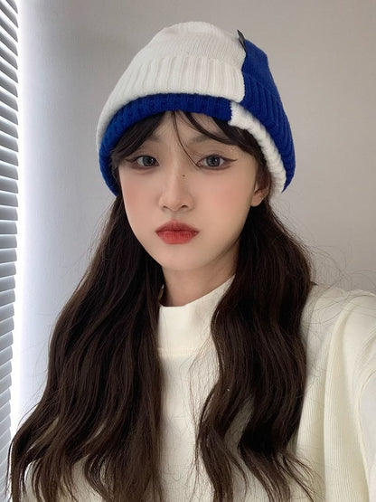 Two Tone Knit Beanie