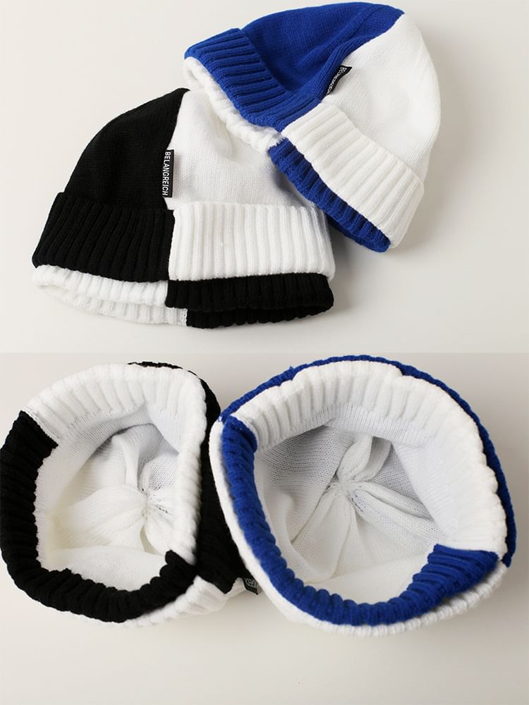 Two Tone Knit Beanie