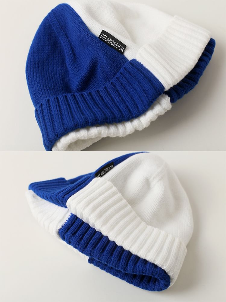 Two Tone Knit Beanie