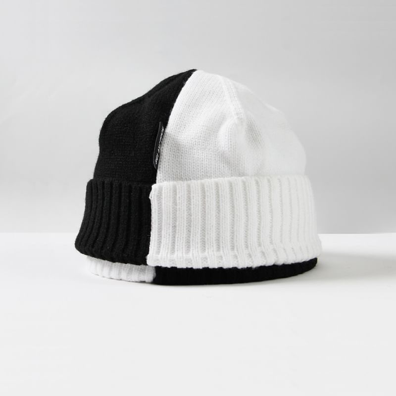Two Tone Knit Beanie