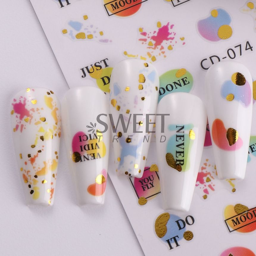 Cartoon Girl Nail Art Stickers (Various Designs)