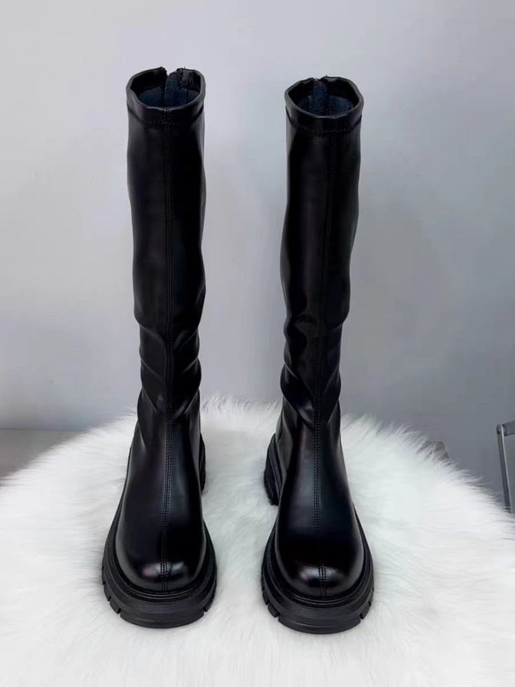 Platform Knee High Boots