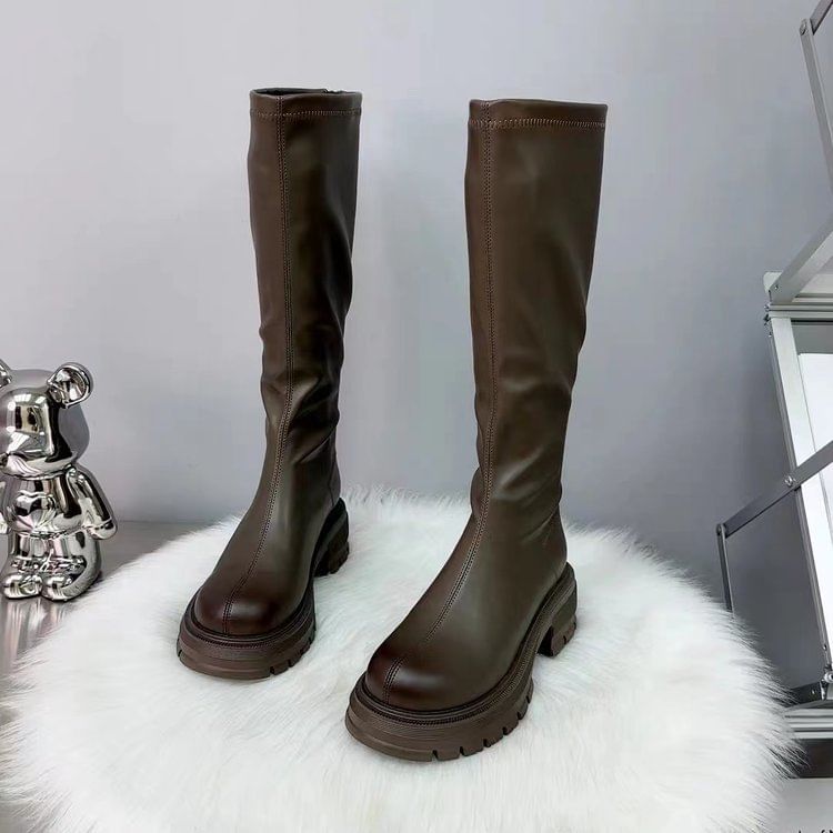 Platform Knee High Boots