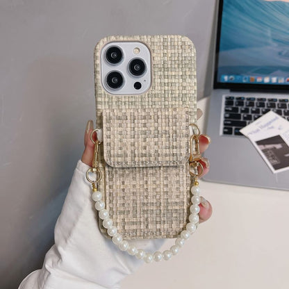 Faux Pearl Fabric Phone Case