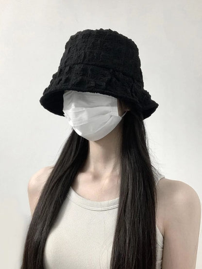 Shirred Plain Bucket Hat