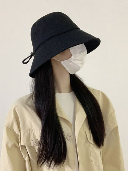 Shirred Plain Bucket Hat