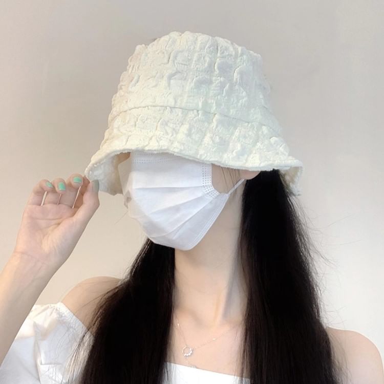 Shirred Plain Bucket Hat
