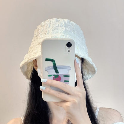 Shirred Plain Bucket Hat