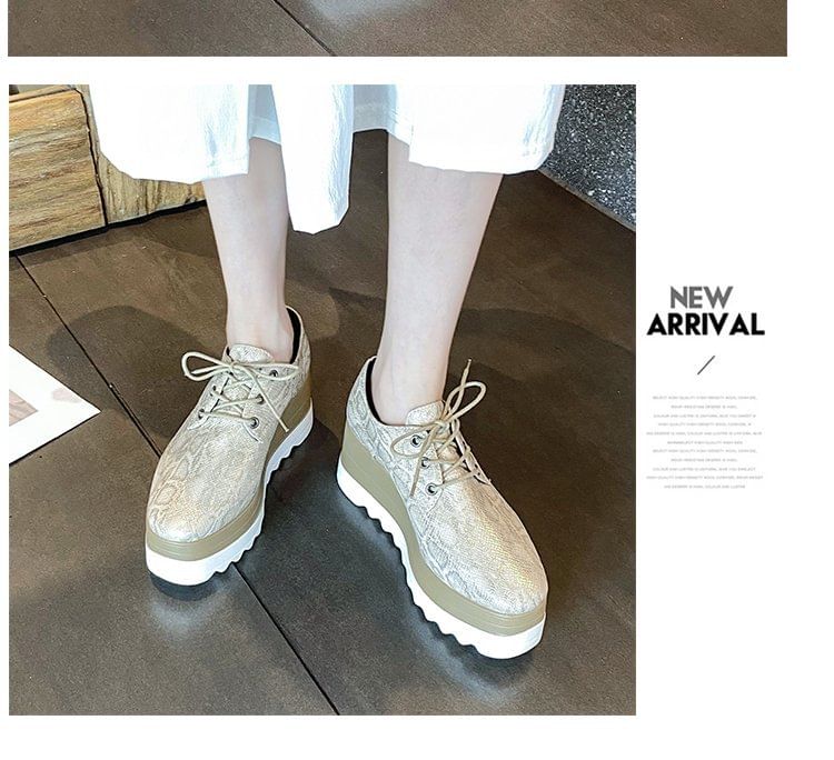 Shoes Lace-Up Platform Derby