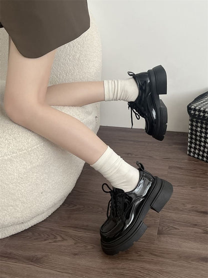 Platform Plain Lace Ups