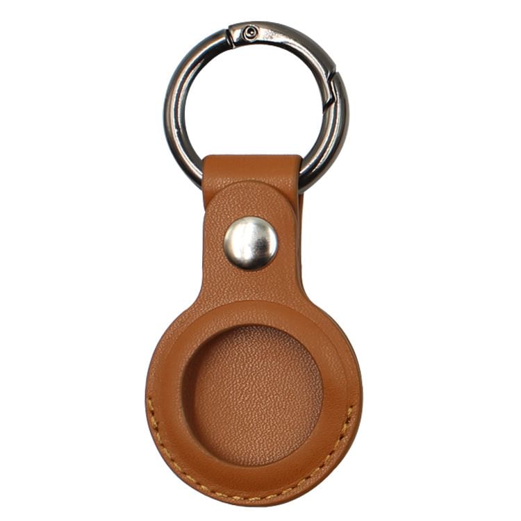 Keyring Faux AirTag Holder Leather