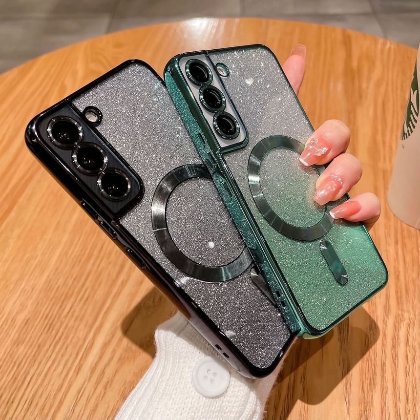 Case Glitter Phone Magnetic