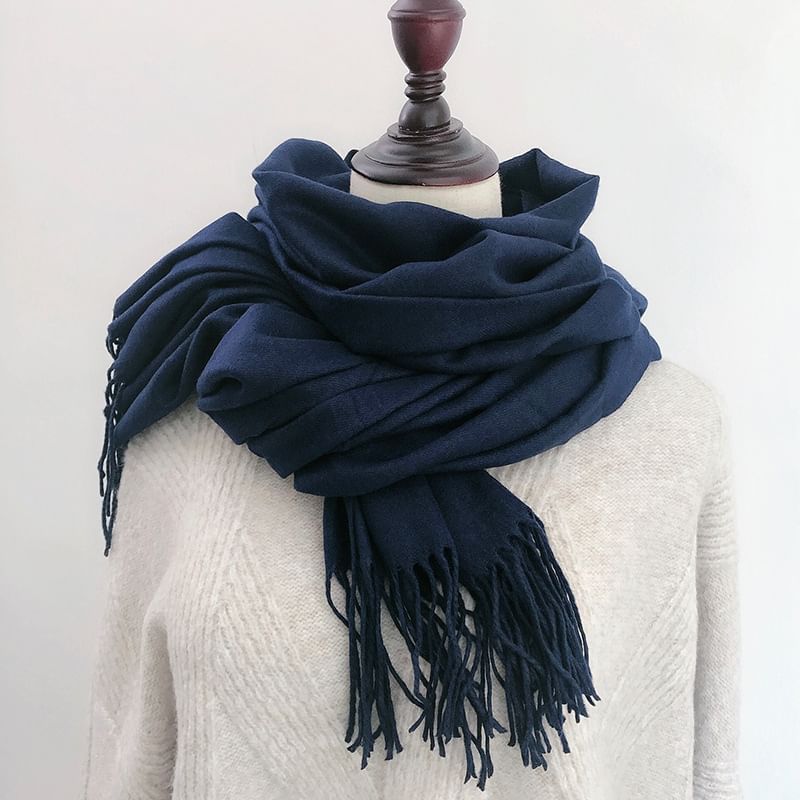 Plain Fringed Scarf