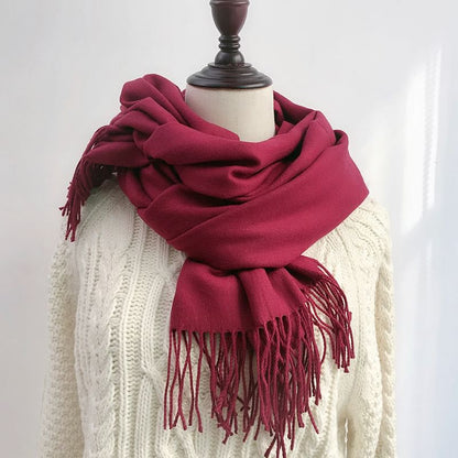 Plain Fringed Scarf