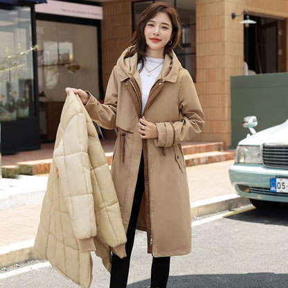 Fluffy Hooded Plain Puffer Coat