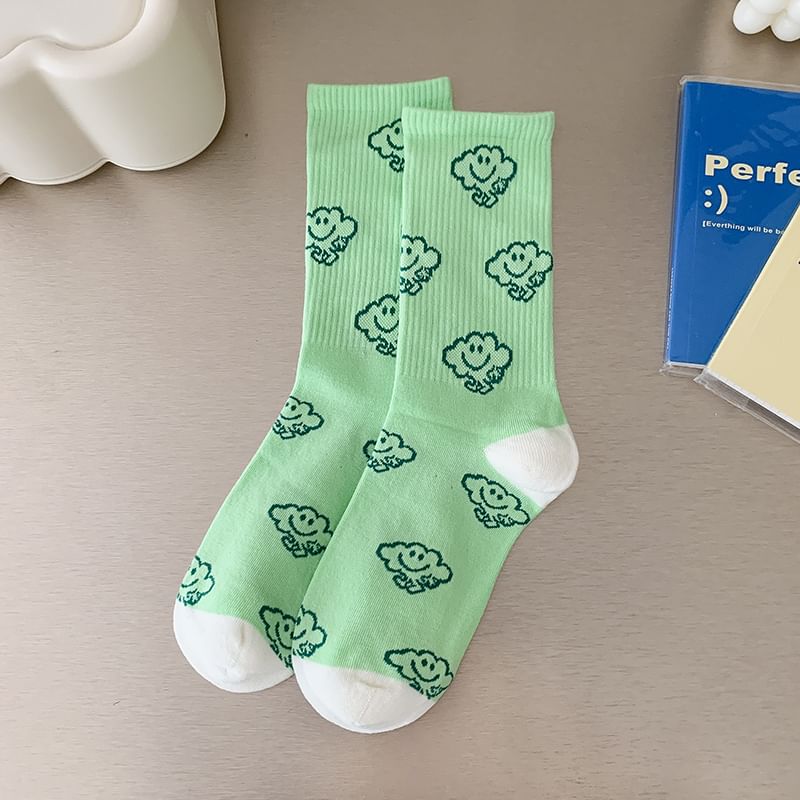 Printed Ribbed Socks / Set